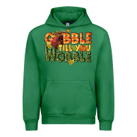 Emerald Gobble till you wobble turkey thanksgiving Urban Hoodie - NancyCooperArtShop