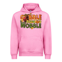 Fuchsia Pink Gobble till you wobble turkey thanksgiving Urban Hoodie - NancyCooperArtShop