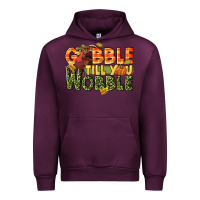 Mauve Wine Gobble till you wobble turkey thanksgiving Urban Hoodie - NancyCooperArtShop