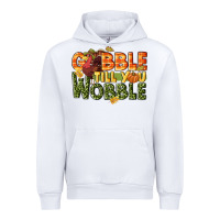 White Gobble till you wobble turkey thanksgiving Urban Hoodie - NancyCooperArtShop