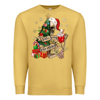 Antique Gold sorta scary sorta merry skeleton christmas tree Premium Sweatshirt - MaliasSmallBusiness