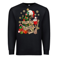 Black sorta scary sorta merry skeleton christmas tree Premium Sweatshirt - MaliasSmallBusiness