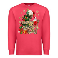 Cardinal sorta scary sorta merry skeleton christmas tree Premium Sweatshirt - MaliasSmallBusiness
