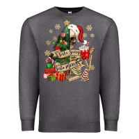 Charcoal Heather sorta scary sorta merry skeleton christmas tree Premium Sweatshirt - MaliasSmallBusiness