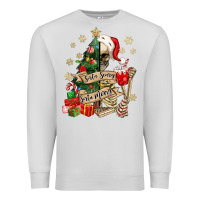 Dove Grey sorta scary sorta merry skeleton christmas tree Premium Sweatshirt - MaliasSmallBusiness