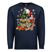 Navy sorta scary sorta merry skeleton christmas tree Premium Sweatshirt - MaliasSmallBusiness