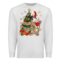 Oatmeal Heather sorta scary sorta merry skeleton christmas tree Premium Sweatshirt - MaliasSmallBusiness