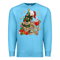 Ocean Blue sorta scary sorta merry skeleton christmas tree Premium Sweatshirt - MaliasSmallBusiness