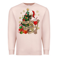 Pale Pink sorta scary sorta merry skeleton christmas tree Premium Sweatshirt - MaliasSmallBusiness