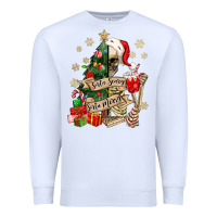 White sorta scary sorta merry skeleton christmas tree Premium Sweatshirt - MaliasSmallBusiness