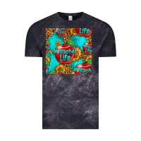 Cloud Black teacher apple seamless pattern Vintage Tee - HRA Design Shop
