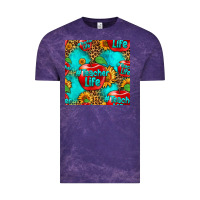 Cloud Purple teacher apple seamless pattern Vintage Tee - HRA Design Shop