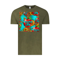Vintage Olive teacher apple seamless pattern Vintage Tee - HRA Design Shop