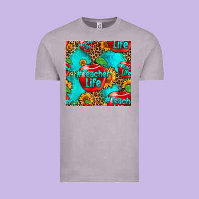 Teacher Apple Seamless Pattern Vintage Tee Designed By Hra Design Shop
