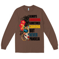 Chestnut always chingona sugar skull Long Sleeve Tee - BundleAndBundleShop