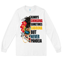 White always chingona sugar skull Long Sleeve Tee - BundleAndBundleShop
