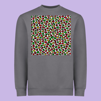 Christmas Leopard Heavyweight Sweatshirt Designed By Fadigitalartstudio