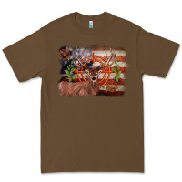 Cacao deer hunting target american flag  background Premium Tee - BarkalooDesign
