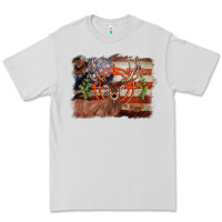 Dove Grey deer hunting target american flag  background Premium Tee - BarkalooDesign
