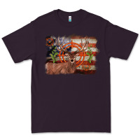 Plum deer hunting target american flag  background Premium Tee - BarkalooDesign