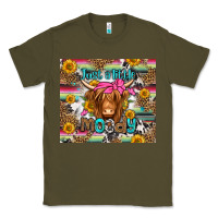 Army Green just a little moody long haired cow Classic Tee - Jasminsmagicworld