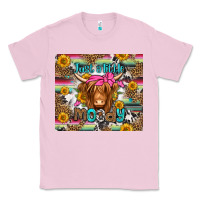 Bubblegum Pink just a little moody long haired cow Classic Tee - Jasminsmagicworld