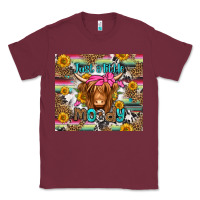 Burgundy just a little moody long haired cow Classic Tee - Jasminsmagicworld
