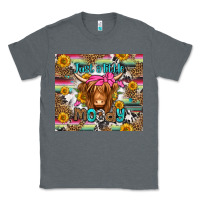 Charcoal Heather just a little moody long haired cow Classic Tee - Jasminsmagicworld