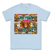 Dusty Blue just a little moody long haired cow Classic Tee - Jasminsmagicworld