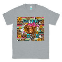 Heather Grey just a little moody long haired cow Classic Tee - Jasminsmagicworld
