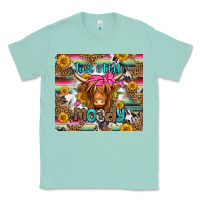 Seafoam just a little moody long haired cow Classic Tee - Jasminsmagicworld