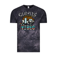 Cloud Black camping vibes Vintage Tee - CowhideDigitalArt