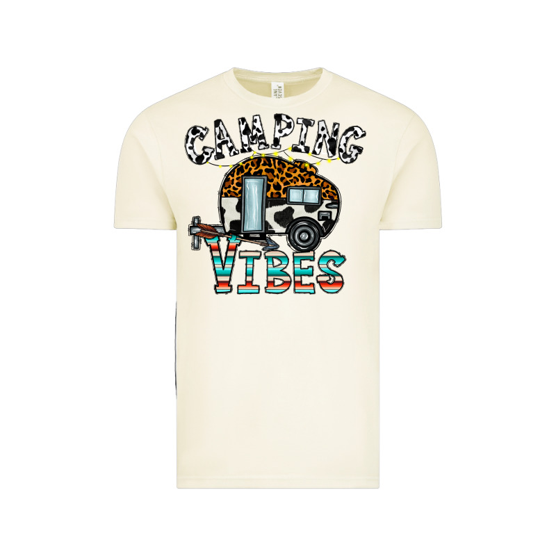 Camping Vibes Vintage Tee by CowhideDigitalArt | Teevron