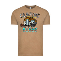 Vintage Coffee camping vibes Vintage Tee - CowhideDigitalArt