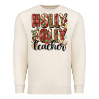Sandshell holly jolly teacher Premium Sweatshirt - MaliasSmallBusiness