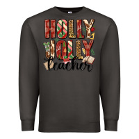 Smoke holly jolly teacher Premium Sweatshirt - MaliasSmallBusiness