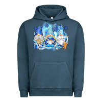 Pigment Midnight Navy snowman gnome Urban Hoodie - texasbilliewilder