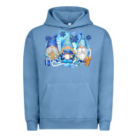 Pigment Pebble Blue snowman gnome Urban Hoodie - texasbilliewilder