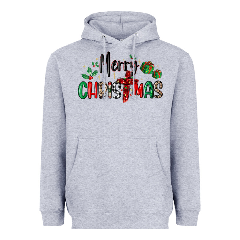 Faith Cross Merry Christmas Heavyweight Hoodie by MaliasSmallBusiness | Teevron