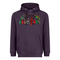 Plum faith cross merry christmas Heavyweight Hoodie - MaliasSmallBusiness