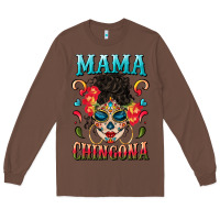 Chestnut mama chingona Long Sleeve Tee - BundleAndBundleShop