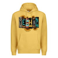 Antique Gold yeehaw license plate letters Premium Hoodie - Jasminsmagicworld