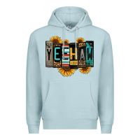 Blue Mist yeehaw license plate letters Premium Hoodie - Jasminsmagicworld