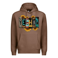 Chestnut yeehaw license plate letters Premium Hoodie - Jasminsmagicworld