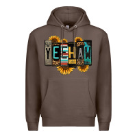 Coffee yeehaw license plate letters Premium Hoodie - Jasminsmagicworld