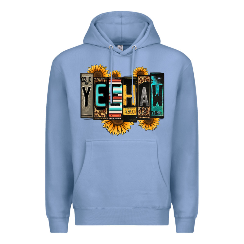 Yeehaw License Plate Letters Premium Hoodie by Jasminsmagicworld | Teevron