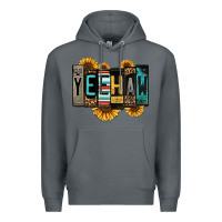 Rock yeehaw license plate letters Premium Hoodie - Jasminsmagicworld