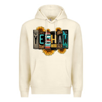 Sandshell yeehaw license plate letters Premium Hoodie - Jasminsmagicworld