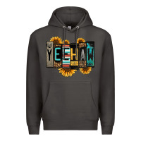 Smoke yeehaw license plate letters Premium Hoodie - Jasminsmagicworld