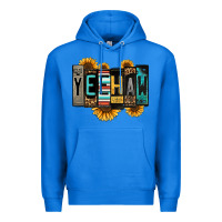 True Royal yeehaw license plate letters Premium Hoodie - Jasminsmagicworld